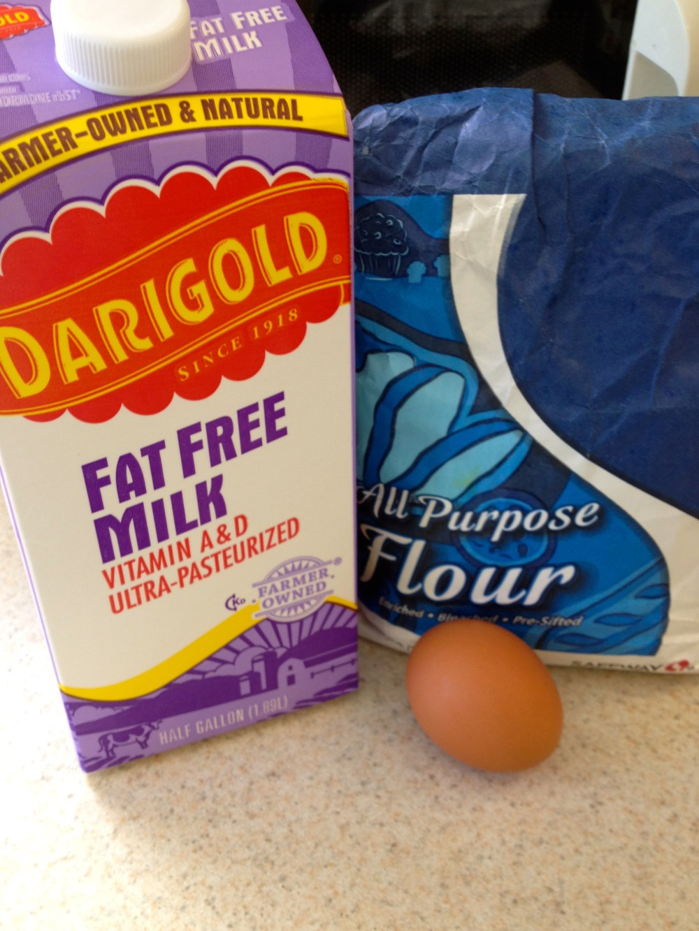 Ingredients for fried dandelions